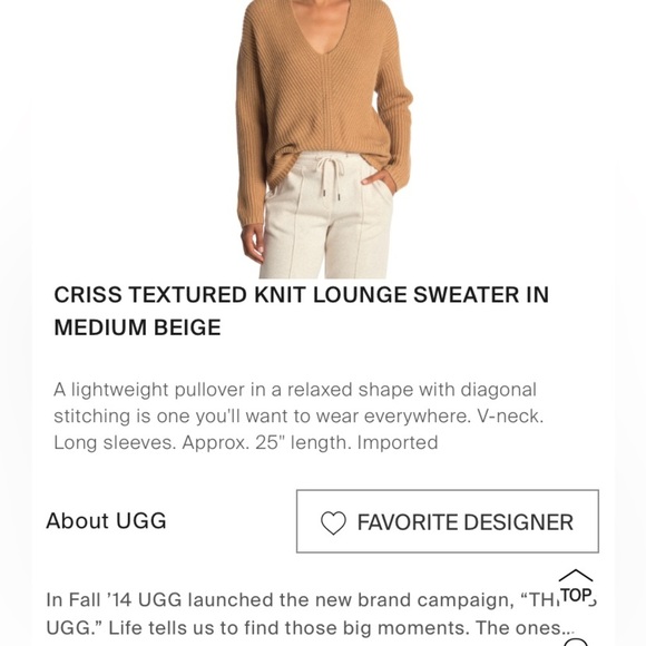 UGG Women's Tan Sweater - Picture 2 of 7